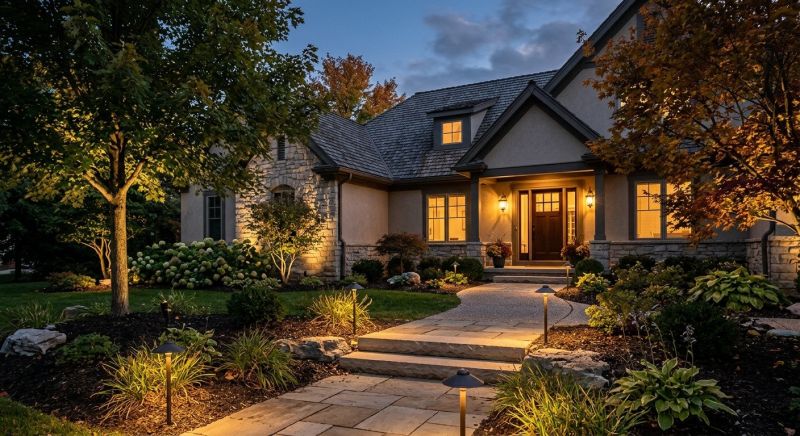 Courtyard Light Installation in Olathe, KS